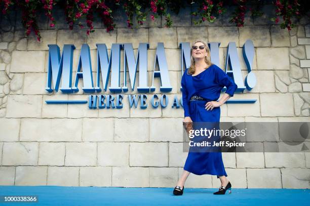 Meryl Streep attends the UK Premiere of "Mamma Mia! Here We Go Again" at Eventim Apollo on July 16, 2018 in London, England.