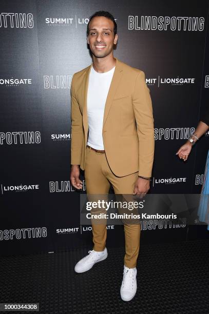 Ari'el Stachel attends the screening of "Blindspotting" hosted by Lionsgate at Angelika Film Center on July 16, 2018 in New York City.