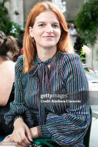 Italian singer Chiara Galiazzo is seen backstage ahead of the Aniye By Fashion Show SS19 on July 16, 2018 in Milan, Italy.