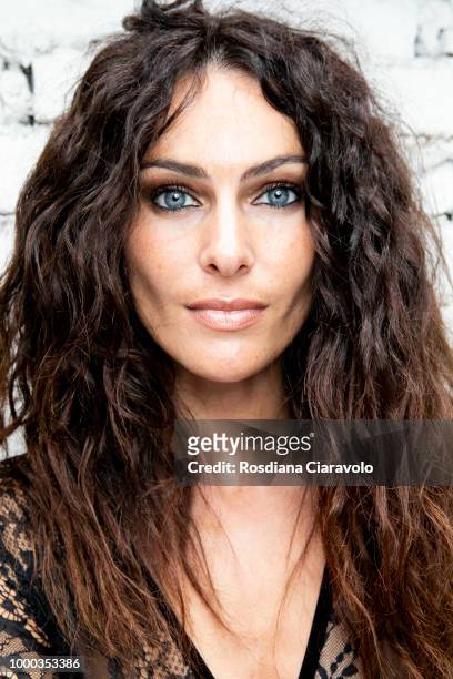 Paola Turani is seen backstage ahead of the Aniye By Fashion Show SS19 on July 16, 2018 in Milan, Italy.