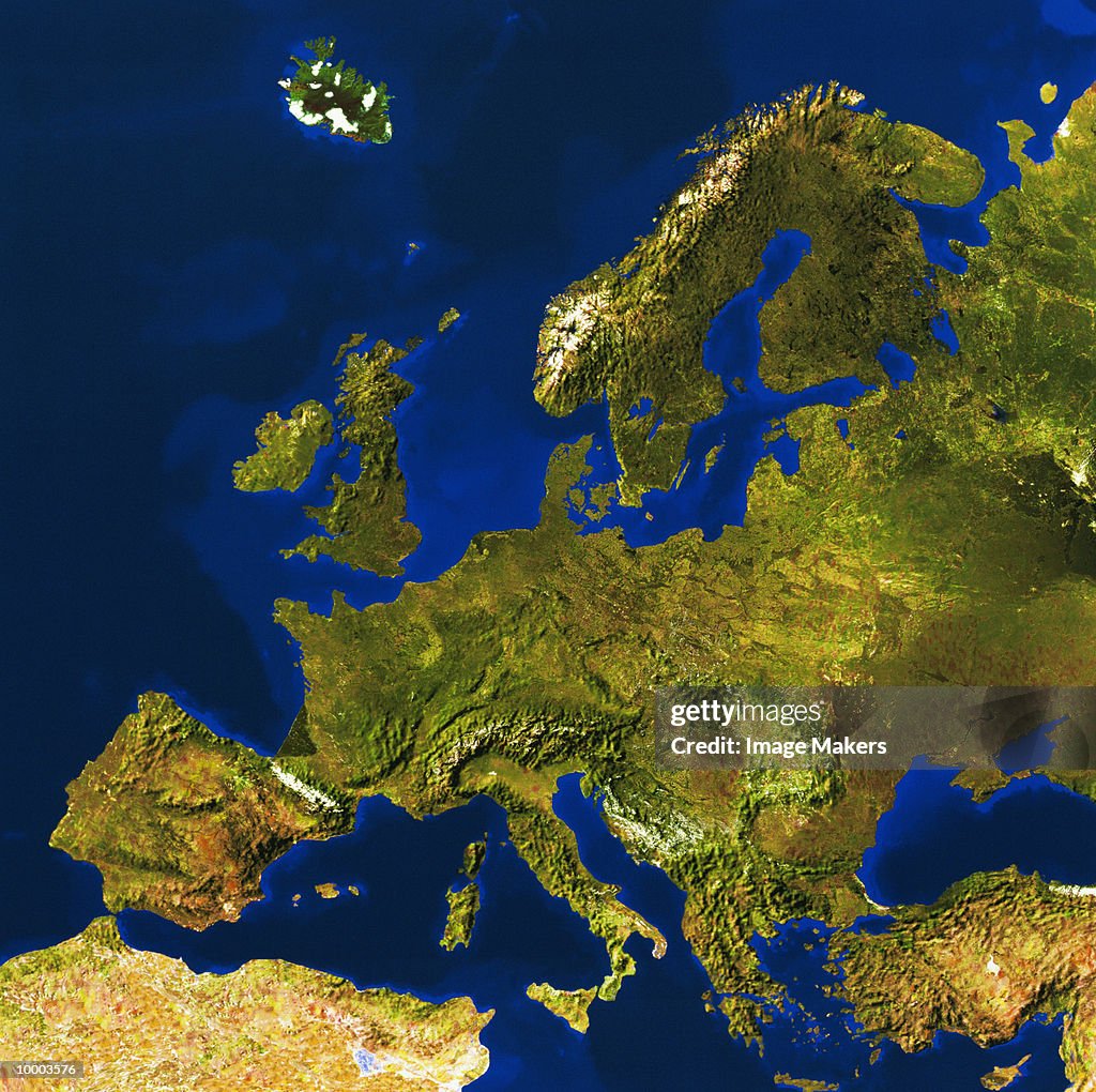 RELIEF MAP OF EUROPE