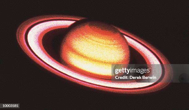 digitized planet saturn - saturn stock illustrations