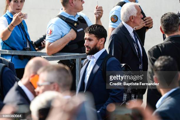 Nabil Fekir of France during the arrival at Airport Roissy Charles de Gaulle on July 16, 2018 in Paris, France.