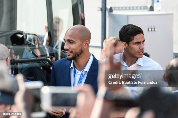 Steven Nzonzi of France during the arrival at Airport Roissy Charles de Gaulle on July 16, 2018 in Paris, France.