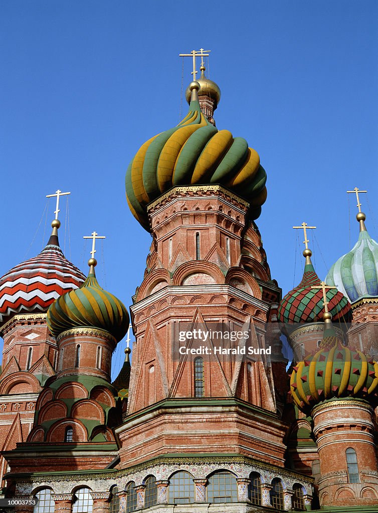 SAINT BASIL'S CATHEDRAL AT RED SQUARE IN MOSCOW