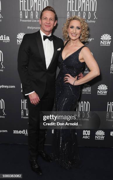 David Harris and Elise McCann arrives at the 18th Annual Helpmann Awards at Capitol Theatre on July 16, 2018 in Sydney, Australia.