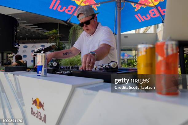 Trayze performs at the Oakley Pool Party Featuring Deep Eddy Vodka at Capitol Skyline Hotel Pool on July 16, 2018 in Washington, DC.