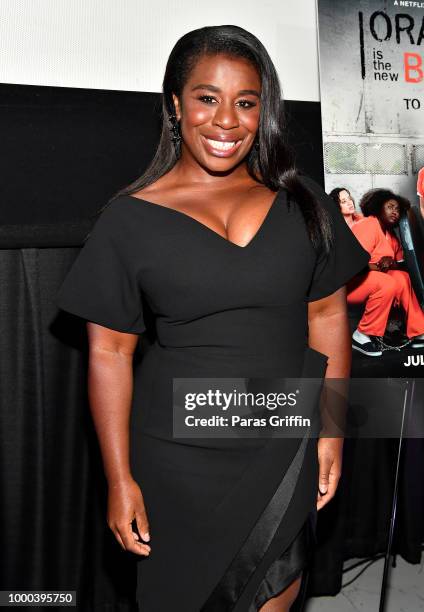 Actress Uzo Aduba attends "Orange Is the New Black" 6th season Atlanta screening and Q&A at Landmark Midtown Arts Cinema on July 16, 2018 in Atlanta,...