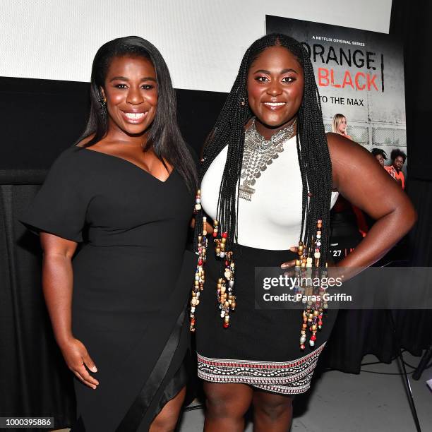 Uzo Aduba and Danielle Brooks attend "Orange Is the New Black" 6th season Atlanta screening and Q&A at Landmark Midtown Arts Cinema on July 16, 2018...