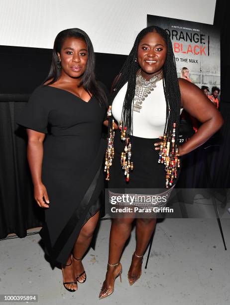 Uzo Aduba and Danielle Brooks attend "Orange Is the New Black" 6th season Atlanta screening and Q&A at Landmark Midtown Arts Cinema on July 16, 2018...