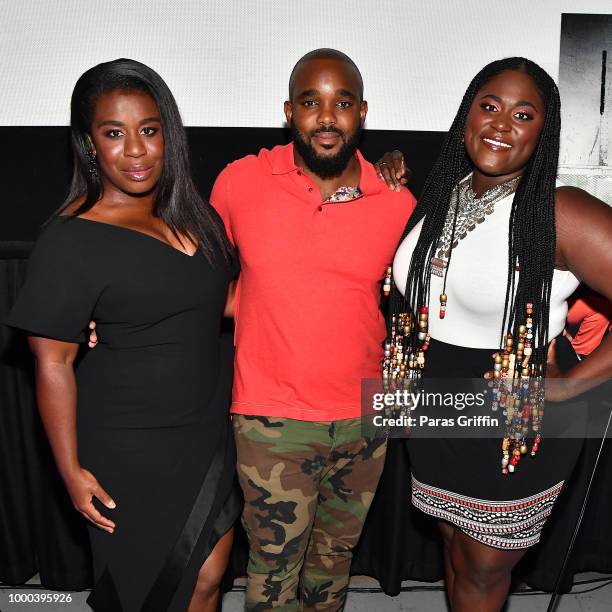 Actress Uzo Aduba, radio/television personality Headkrack and actress Danielle Brooks attend "Orange Is the New Black" 6th season Atlanta screening...