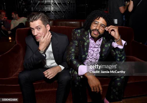 Rafael Casal and Daveed Diggs attend the afterparty for the screening of "Blindspotting" hosted by Lionsgate at Public Arts on July 16, 2018 in New...
