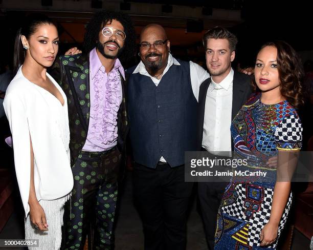 Janina Gavankar, Daveed Diggs, James Monroe Iglehart, Rafael Casal and Jasmine Cephas Jones and attend the afterparty for the screening of...