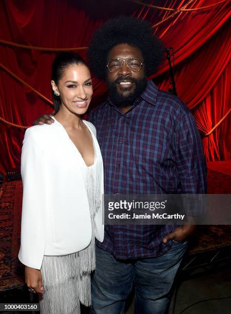 Janina Gavankar and Questlove attend the afterparty for the screening of "Blindspotting" hosted by Lionsgate at Public Arts on July 16, 2018 in New...