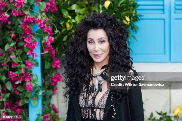 Cher arrives for the world film premiere of 'Mamma Mia! Here We Go Again' at Eventim Apollo, Hammersmith in London. July 16, 2018 in London, United...