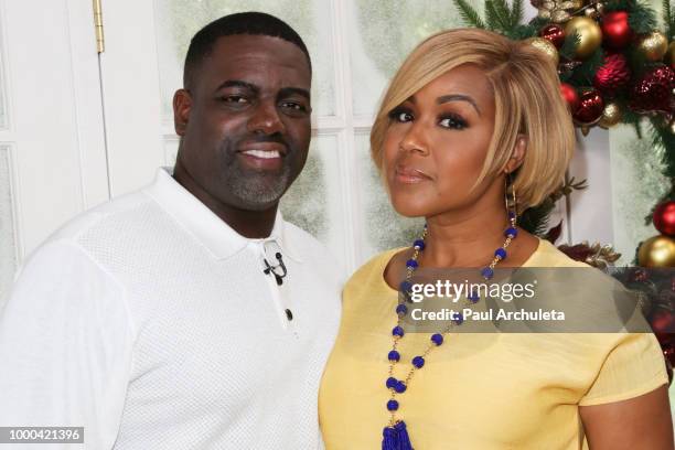 Reality TV Personalities Warryn Campbell and Erica Campbell visit Hallmark's "Home & Family" celebrating 'Christmas In July' at Universal Studios...