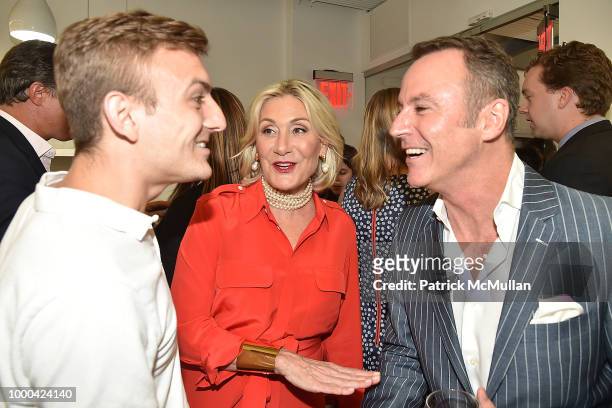 Susan Magrino Dunning, Colin Cowie and Guest attend Magrino First Look Preview 2018 at Magrino on July 16, 2018 in New York City.