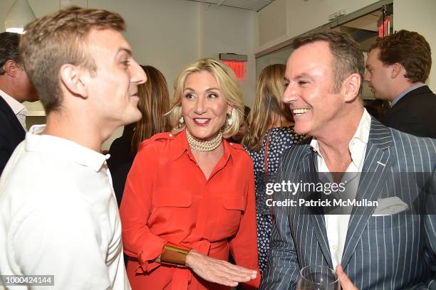 Susan Magrino Dunning, Colin Cowie and Guest attend Magrino First Look Preview 2018 at Magrino on July 16, 2018 in New York City.