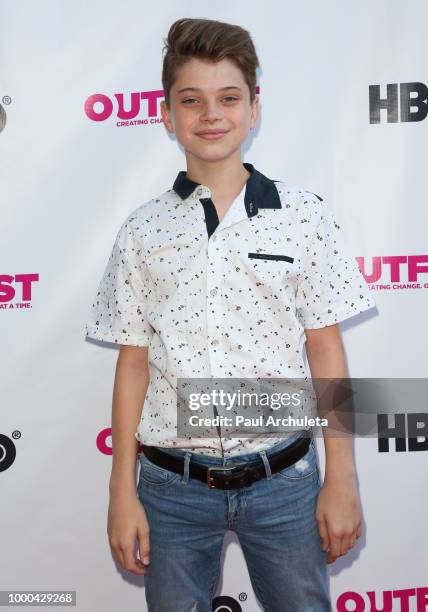 Actor Aidan Langford attends the Premiere of "1985" at the 2018 Outfest Los Angeles LGBT Film Festival at the DGA Theater on July 16, 2018 in Los...