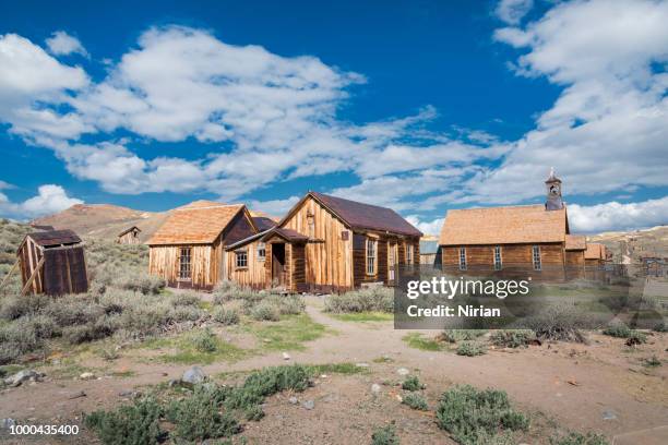 the remnants of the wildest city in the wild west - ghost town stock pictures, royalty-free photos & images