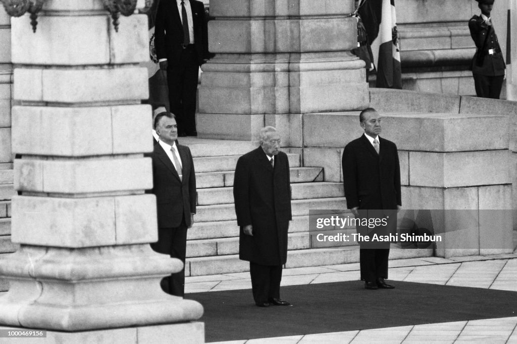 Mexican President Miguel De La Madrid Visits Japan