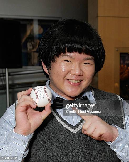 Lin Yu Chun attends the Los Angeles Dodger's news conference announcing partnership with Taiwan Tourism Board on May 20, 2010 in Los Angeles,...