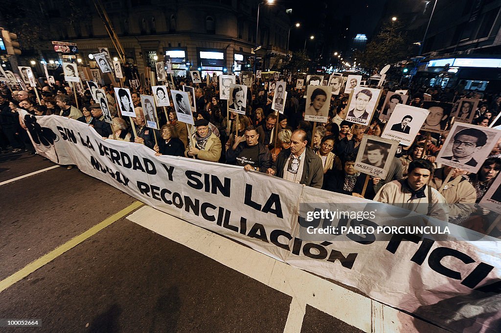 Relatives of disappeared people during t