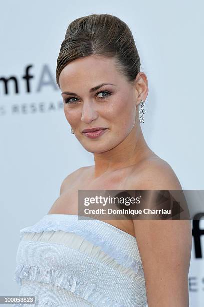 Anne Julia Hagen arrives at amfAR's Cinema Against AIDS 2010 benefit gala at the Hotel du Cap on May 20, 2010 in Antibes, France.