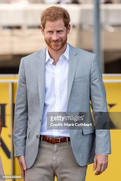 Prince Harry, Duke of Sussex visits The Nelson Mandela Centenary Exhibition at Southbank Centre on July 17, 2018 in London, England.