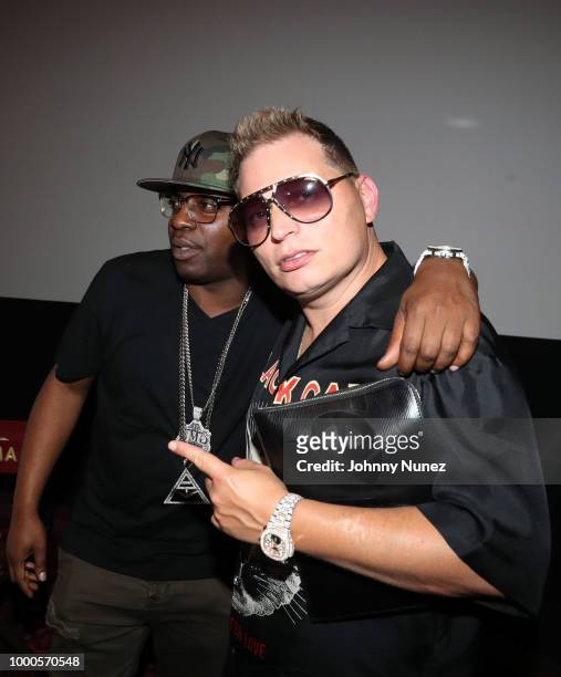 Uncle Murda and Scott Storch attend the "Still Storch" New York Screening at The Roxy Hotel on July 16, 2018 in New York City.