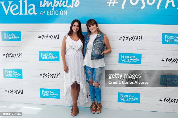 Actress Elena Furiase and singer Rozalen present 'Yo Soy Asi' campaign by Font Vella at Room Mate Oscar Hotel on July 17, 2018 in Madrid, Spain.