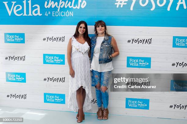 Actress Elena Furiase and singer Rozalen present 'Yo Soy Asi' campaign by Font Vella at Room Mate Oscar Hotel on July 17, 2018 in Madrid, Spain.