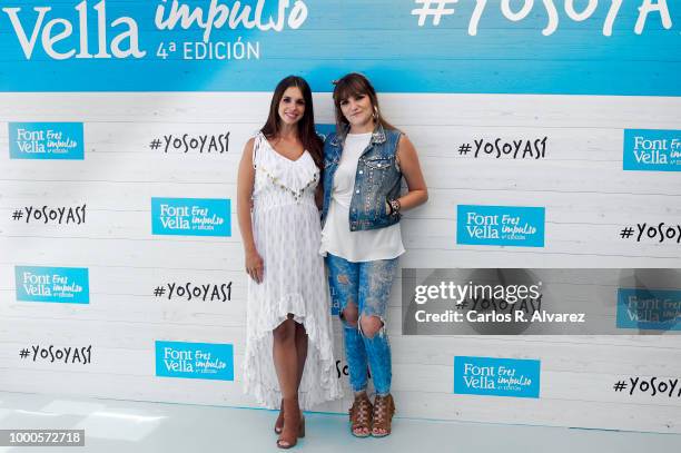 Actress Elena Furiase and singer Rozalen present 'Yo Soy Asi' campaign by Font Vella at Room Mate Oscar Hotel on July 17, 2018 in Madrid, Spain.