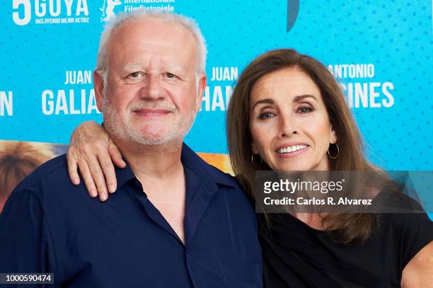 Actors Juan Echanove and Ana Belen attend 'El Vuelo de La Paloma' 30th anniversary at Academia de Cine on July 17, 2018 in Madrid, Spain.