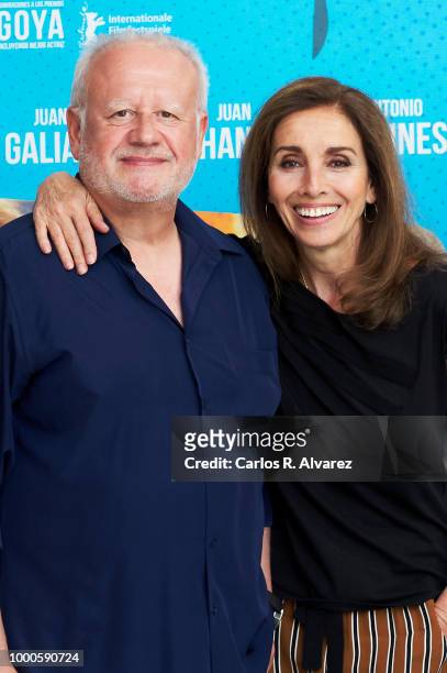 Actors Juan Echanove and Ana Belen attend 'El Vuelo de La Paloma' 30th anniversary at Academia de Cine on July 17, 2018 in Madrid, Spain.