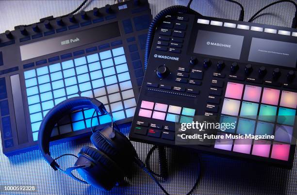 An Ableton Push 2 and Native Instruments Maschine Mk3, taken on October 27, 2017.