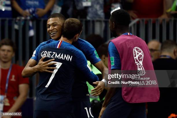 Kylian Mbappe during Russia 2018 World Cup final football match between France and Croatia at the Luzhniki Stadium in Moscow on July 15, 2018.