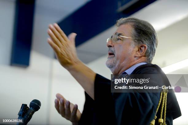 The lawyer Fabio Anselmo during the trial against five military police officers for the death of Stefano Cucchi, on July 17, 2018 in Rome, Italy. The...