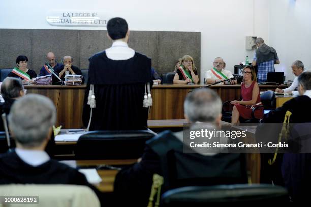 Ilaria Cucchi interviewed as a witness during the trial against five military police officers for the death of her brother Stefano Cucchi, on July...