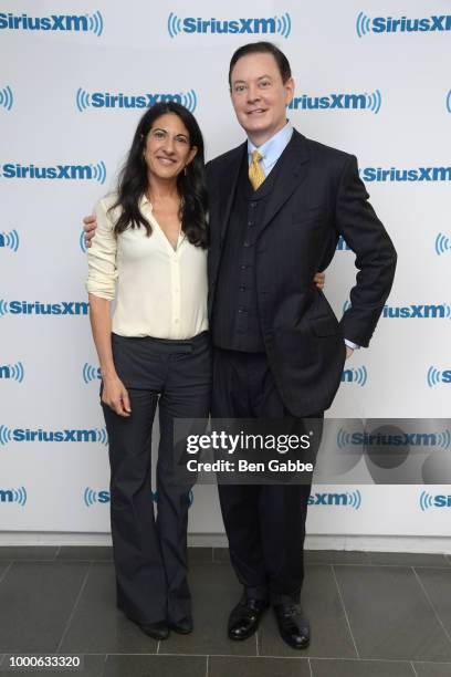 Producer Rachel Dretzin and writer Andrew Solomon visit SiriusXM Studios on July 17, 2018 in New York City.