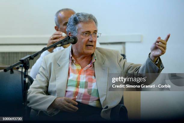 Giovanni Cucchi interviewed as a witness during the trial against five military police officers for the death of his son Stefano Cucchi, on July 17,...