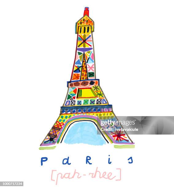illustrations, cliparts, dessins animés et icônes de tour eiffel à paris - paris