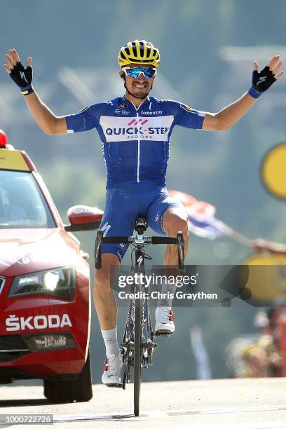 Arrival / Julian Alaphilippe of France and Team Quick-Step Floors / Celebration / during the 105th Tour de France 2018 / Stage 10 a 158,5km stage...