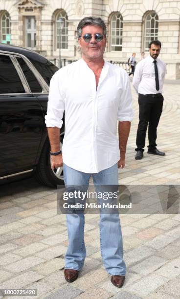 Simon Cowell during The X Factor 2018 launch at Somerset House on July 17, 2018 in London, England.