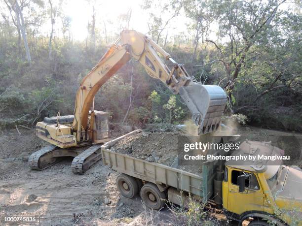 alluvial gold mining - land clearing stock pictures, royalty-free photos & images