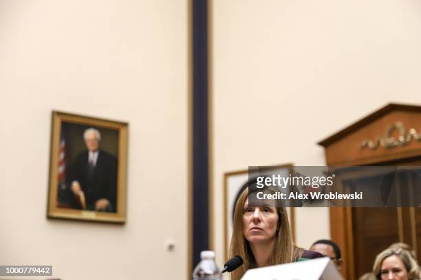 Monika Bickert, the head of global policy management at Facebook testifies to the House Judiciary Committee about content filtering practices on July...