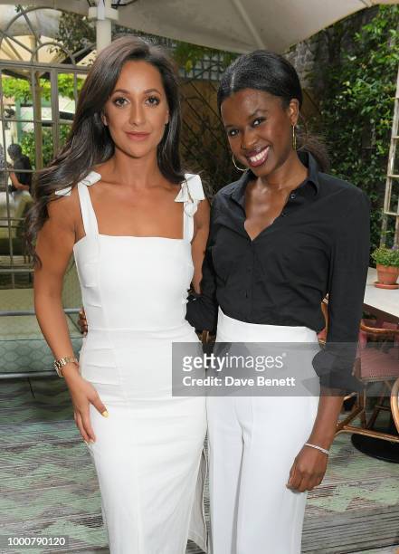 Roxie Nafousi and June Sarpong attend a special dinner hosted by For Good Causes in aid of Afrikids at Chucs on July 17, 2018 in London, England.