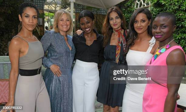 Dominique Tipper, Mika Simmons, June Sarpong, Yasmin Mills, Roxie Nafousi and Ann Akin attend a special dinner hosted by For Good Causes in aid of...