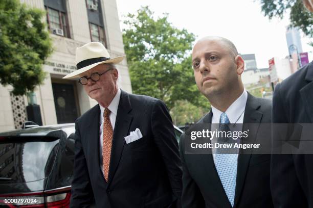 Adam Skelos, son of Dean Skelos, a former Republican politician and the former Majority Leader of the New York State Senate, exits federal court,...