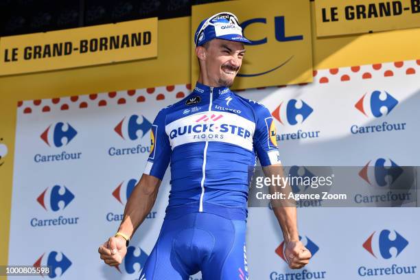 Julian Alaphilippe takes 1st place and win the polka dot jersey during the stage 10 of the Tour de France 2018 on July 17, 2018 in Annecy, France.